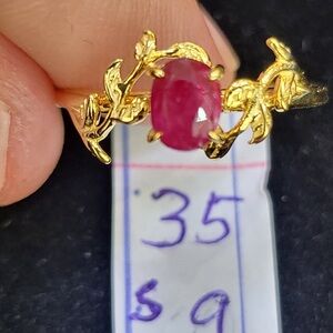 Gold Ring with Ruby Stone